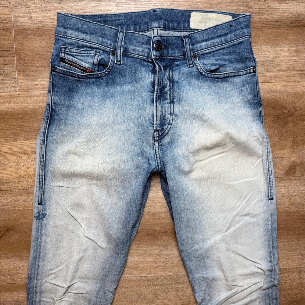 Diesel D-Amny-X Jeans Mens 27 Light Wash Blue Skinny Fit Stretch Denim 069LH - Picture 2 of 16
